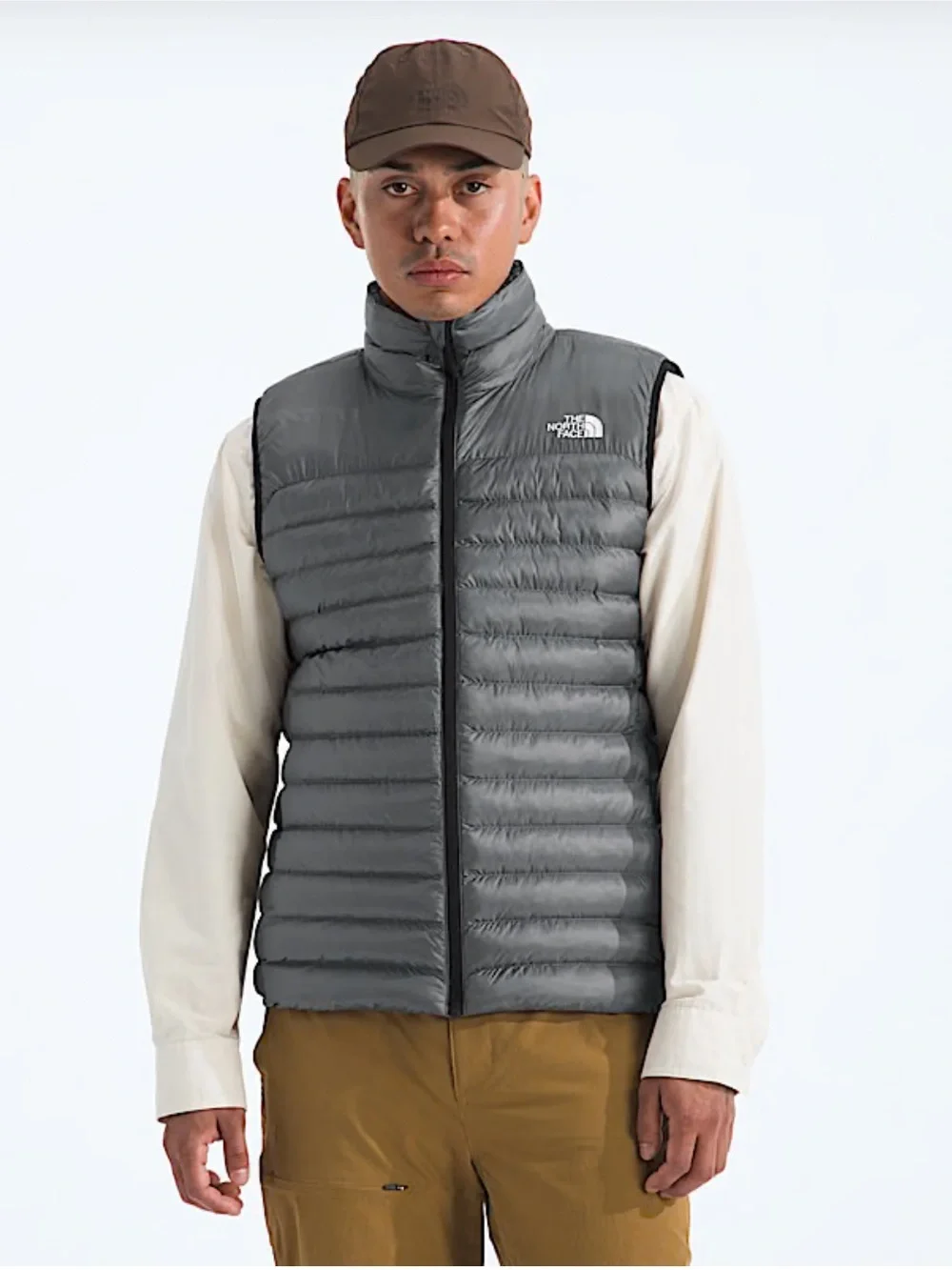 The North Face Men’s Large Terra Peak Vest Puffer NWT Insulated Grey Warm